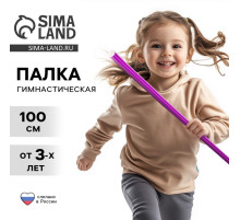 Палка гимнастическая 100 см, фиолетовая