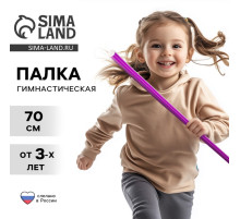 Палка гимнастическая 70 см, фиолетовая