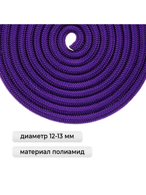 Скакалка для художественной гимнастики утяжелённая Grace Dance, 2.5 м, цвет фиолетовый