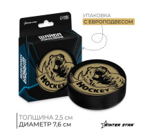 Шайба хоккейная Winter Star, взрослая, d=7.6 см