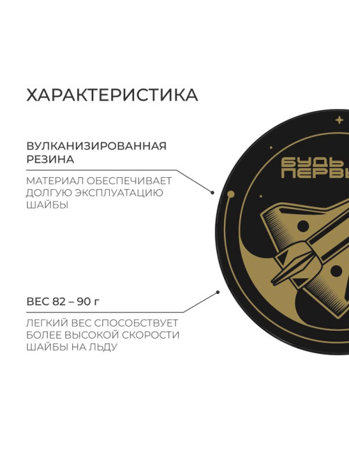 Шайба хоккейная Winter Star, детская, d=6 см