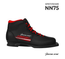 Ботинки лыжные Winter Star comfort, NN75, р. 44, чёрные, красные