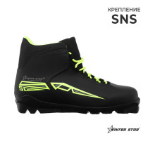 Ботинки лыжные Winter Star comfort, SNS, р. 35, чёрные, неоны