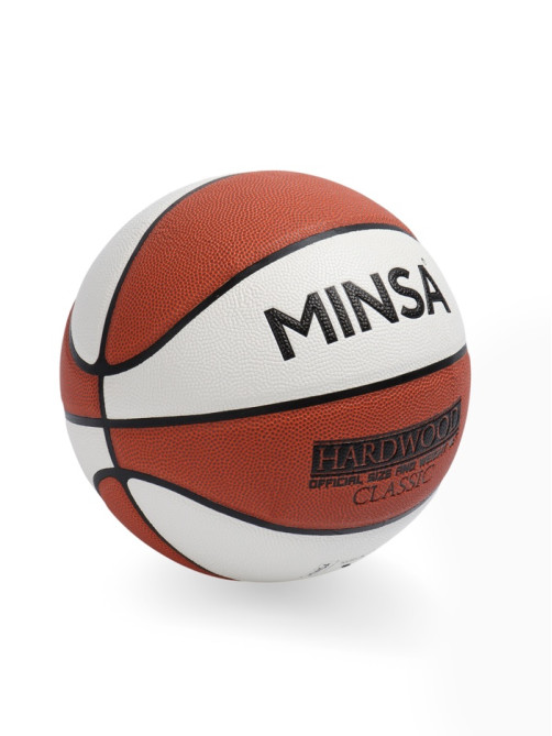 Баскетбольный мяч MINSA Hardwood Classic, PU, клееный, 8 панелей, р. 7, PU, бутиловая камера