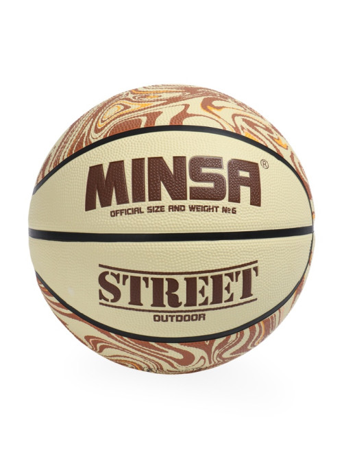 Мяч баскетбольный MINSA Street, клееный, 8 панелей, р. 6, PVC, бутиловая камера