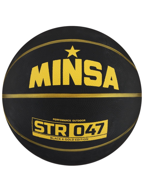 Мяч баскетбольный MINSA STR 047, клееный, 8 панелей, р. 7, резина, резиновая камера