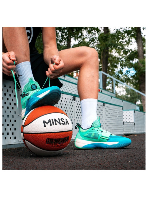 Баскетбольный мяч MINSA Hardwood Classic, PU, клееный, 8 панелей, р. 7, PU, бутиловая камера