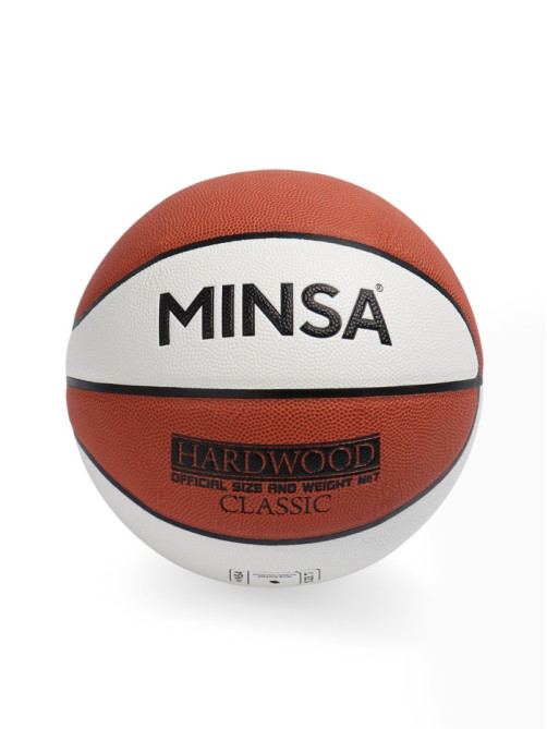 Баскетбольный мяч MINSA Hardwood Classic, PU, клееный, 8 панелей, р. 7, PU, бутиловая камера