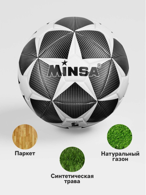 Мяч футбольный MINSA, TPE, машинная сшивка, 12 панелей, р.5
