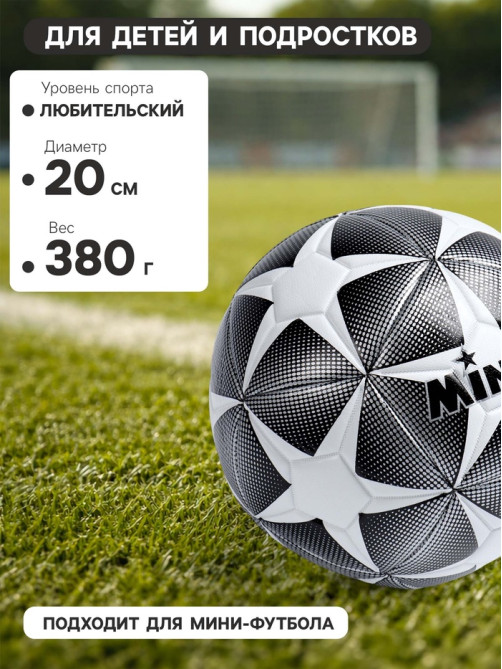 Футбольный мяч MINSA, машинная сшивка, 12 панелей, р. 4, TPE