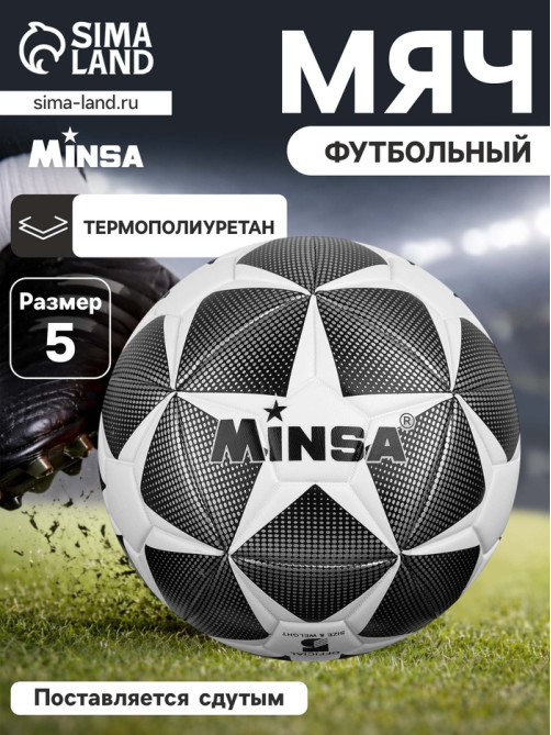 Мяч футбольный MINSA, TPE, машинная сшивка, 12 панелей, р.5