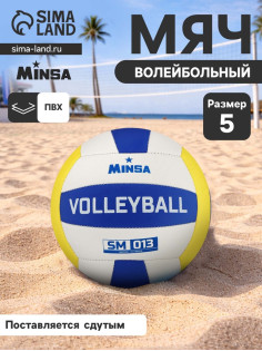 Волейбольный мяч MINSA SM 013, машинная сшивка, 18 панелей, р. 5, PVC