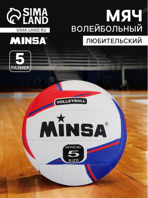 Волейбольный мяч MINSA, машинная сшивка, 18 панелей, р. 5, TPU