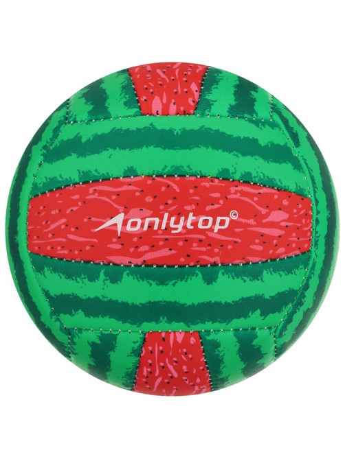 Волейбольный мяч ONLYTOP «Арбуз», машинная сшивка, 18 панелей, р. 2, PVC