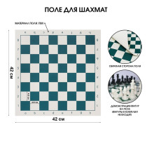 Доска для шахмат и шашек Время игры «Классика», ПВХ, 42×42 см