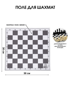 Шахматное поле Время игры, виниловое, 30×30 см