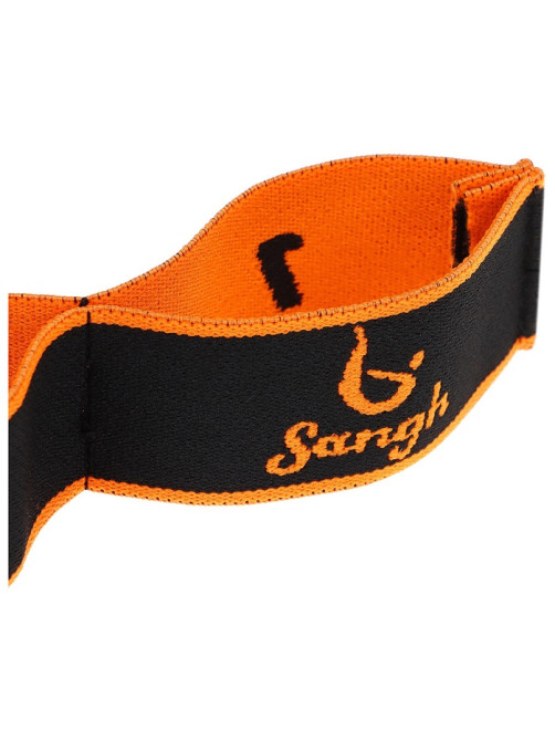 Эспандер-лента Sangh, эластичная, с захватами, 90×4 см, оранжевый