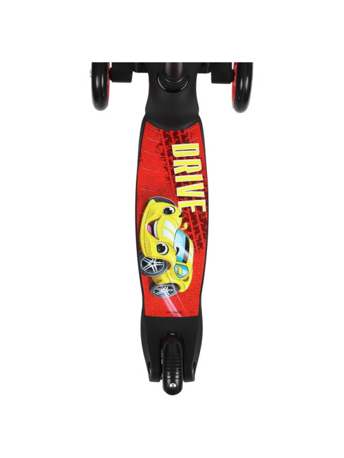 Самокат GRAFFITI Drive, колёса PU 110/75 мм, ABEC 7, красный