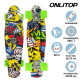Пенниборд ONLITOP R2206, 56×15 см, колёса PU, ABEC 7, алюминиевая рама, граффити