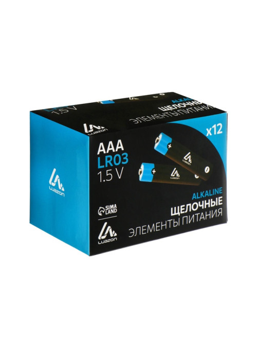 Батарейка алкалиновая (щелочная) Luazon, 6LR61, 9V, крона, блистер, 1 штука