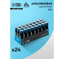 Набор батареек алкалиновых (щелочных) Luazon, AA, LR6, 24 штуки