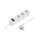 Удлинитель Luazon Lighting ECO, 3 розетки, 4.5 м, 16 А, 3500 Вт, ПВС 3×1 мм2, с заземлением, с выключателем