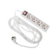 Удлинитель Luazon Lighting, 4 розетки, 5 м, 16 А, 3500 Вт, 3×1.5 мм2, с заземлением, с выключателем,