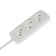 Удлинитель Luazon Lighting ECO, 3 розетки, 4.5 м, 10 А, 2200 Вт, ПВС 2×0.75 мм2, без заземления, белый