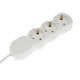 Удлинитель Luazon Lighting ECO, 3 розетки, 8 м, 10 А, 2200 Вт, ПВС 3×0.75 мм2, с заземлением, белый