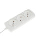 Удлинитель Luazon Lighting ECO, 3 розетки, 1.5 м, 6 А, 1300 Вт, ШВВП 2×0.75 мм2, без заземления, белый
