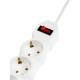 Удлинитель Luazon Lighting ECO, 3 розетки, 4.5 м, 16 А, 3500 Вт, ПВС 3×1 мм2, с заземлением, с выключателем