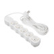 Удлинитель Luazon Lighting ECO, 5 розеток, 5 м, 10 А, 2200 Вт, ПВС 3×0.75 мм2, с заземлением, белый