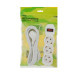 Удлинитель Luazon Lighting ECO, 3 розетки, 4.5 м, 16 А, 3500 Вт, ПВС 3×1 мм2, с заземлением, с выключателем