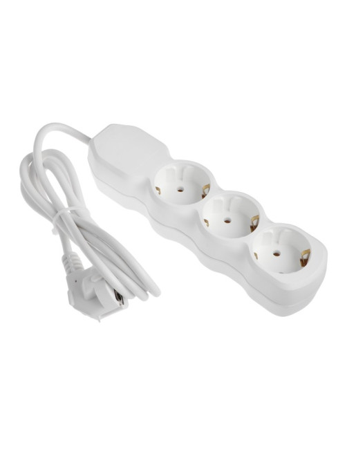 Удлинитель Luazon Lighting ECO, 3 розетки, 1.7 м, 16 А, 3500 Вт, ПВС 3×1 мм2, с заземлением