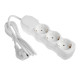 Удлинитель Luazon Lighting ECO, 3 розетки, 1.7 м, 16 А, 3500 Вт, ПВС 3×1 мм2, с заземлением