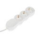 Удлинитель Luazon Lighting ECO, 3 розетки, 2.7 м, 10 А, 2200 Вт, ПВС 3×0.75 мм2, с заземлением, белый