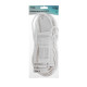 Удлинитель Luazon Lighting, 4 розетки, 7 м, 10 А, 2200 Вт, 3×0.75 мм2, с заземлением, с выключателем, белый