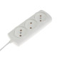 Удлинитель Luazon Lighting ECO, 3 розетки, 4.5 м, 6 А,1300 Вт, ШВВП 2×0.75 мм2, без заземления, белый