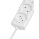 Удлинитель Luazon Lighting ECO, 4 розетки, 5 м, 10 А, 2200 Вт, ПВС 2×0.75 мм2, без заземления, белый