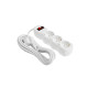 Удлинитель Luazon Lighting ECO, 3 розетки, 4.5 м, 16 А, 3500 Вт, ПВС 3×1 мм2, с заземлением, с выключателем