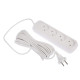 Удлинитель Luazon Lighting ECO, 4 розетки, 10 м, 10 А, 2200 Вт, ПВС 2×0.75 мм2, без заземления, белый