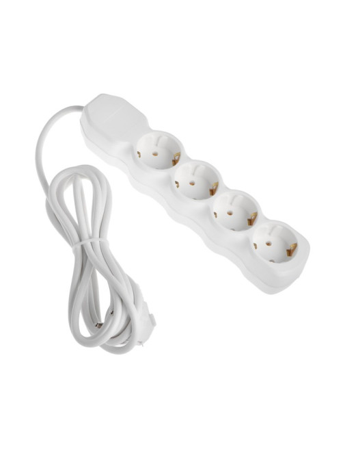 Удлинитель Luazon Lighting ECO, 4 розетки, 2.7 м, 16 А, 3500 Вт, ПВС 3×1 мм2, с заземлением