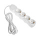 Удлинитель Luazon Lighting ECO, 4 розетки, 2.7 м, 16 А, 3500 Вт, ПВС 3×1 мм2, с заземлением