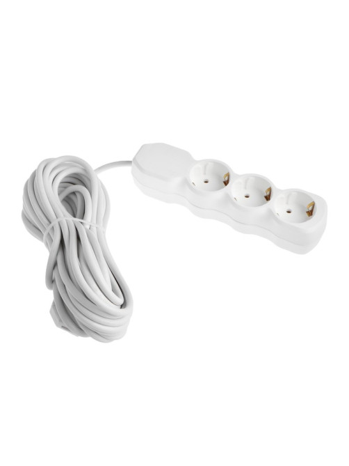 Удлинитель Luazon Lighting ECO, 3 розетки, 10 м, 16 А, 3500 Вт, ПВС 3×1 мм2, с заземлением