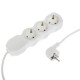 Удлинитель Luazon Lighting ECO 3 розетки, 10 м, 10 А, 2200 Вт, ПВС 3×0.75 мм2, с заземлением, белый