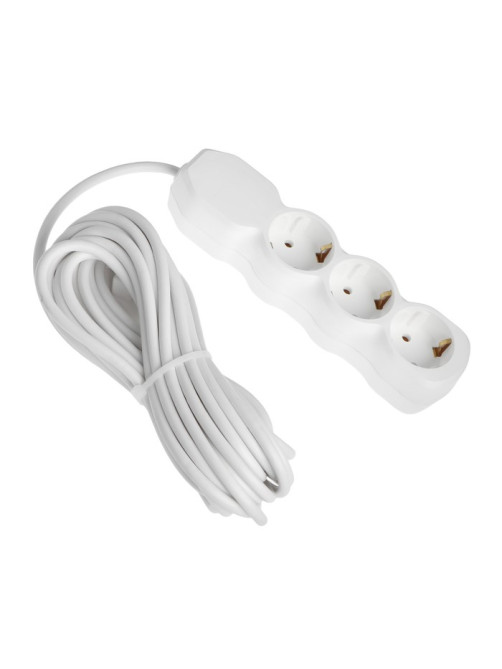 Удлинитель Luazon Lighting ECO, 3 розетки, 7 м, 16 А, 3500 Вт, ПВС 3×1 мм2, с заземлением
