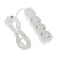 Удлинитель Luazon Lighting ECO, 3 розетки, 2.7 м, 10 А, 2200 Вт, ПВС 3×0.75 мм2, с заземлением, белый