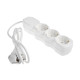 Удлинитель Luazon Lighting ECO, 3 розетки, 1.7 м, 10 А, 2200 Вт, ПВС 3×0.75 мм2, с заземлением, белый