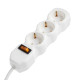 Удлинитель Luazon Lighting ECO, 3 розетки, 1.5 м, 16 А, 3500 Вт, ПВС 3×1 мм2, с заземлением, с выключателем