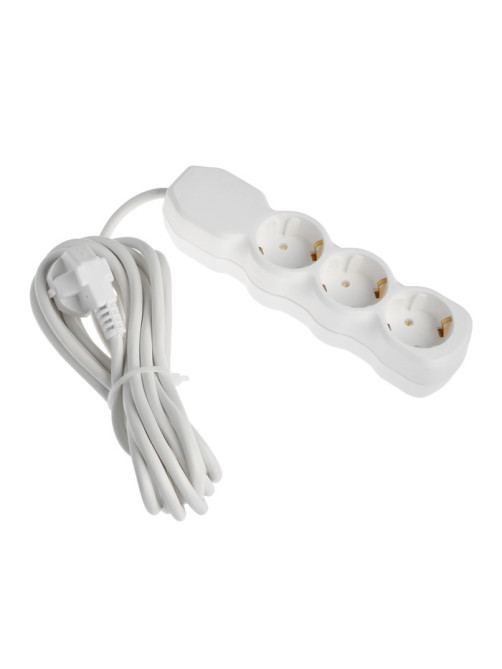Удлинитель Luazon Lighting ECO, 3 розетки, 4.5 м, 16 А, 3500 Вт, ПВС 3×1 мм2, с заземлением